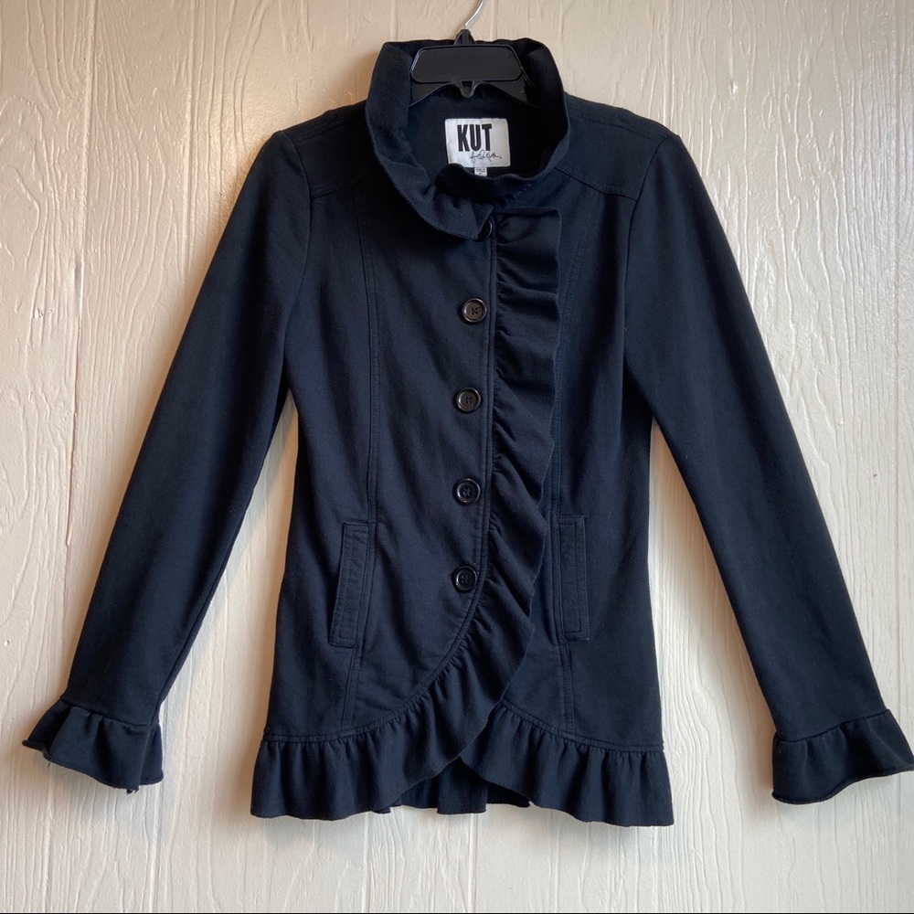 Kut from the Kloth Ruffle Trim Top/Jacket